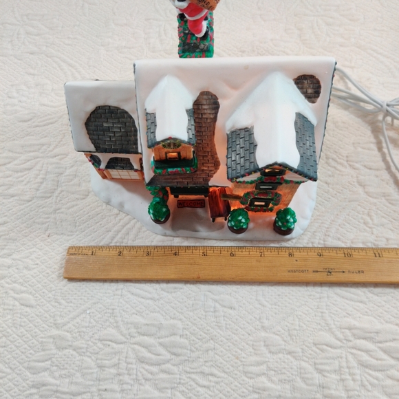 Starbucks Rare 2001 Christmas Sumatra Coffee Blend Lighted Santa House Vintage - Picture 13 of 16